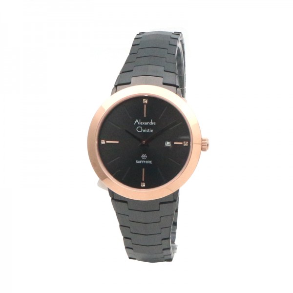 Alexandre Christie AC 8568 Rosegold Black  Lady Sapphire